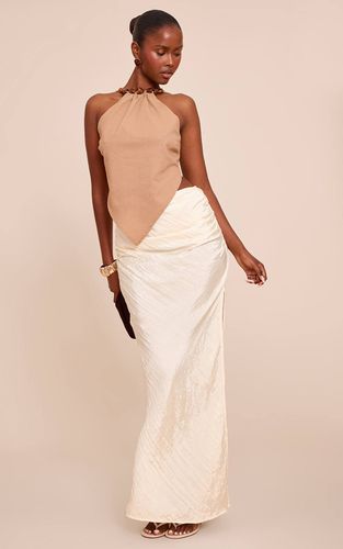 Cream Jupe Longue Tissée Texturée | Taille 42 - PrettyLittleThing - Modalova