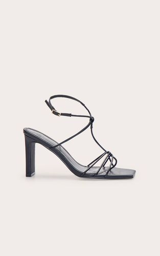 Black Sandale À Talon Bloc Fin Avec Bride En T Et Bout Carré | Taille 41 - PrettyLittleThing - Modalova