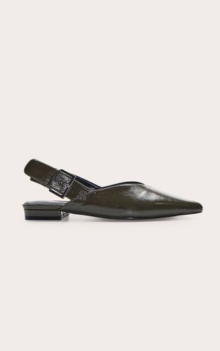 Olive Mules À Bride En Daim À Bout Pointu Avec Bride Arrière | Taille 36 - PrettyLittleThing - Modalova