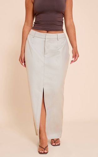 Ash Grey Jupe Longue Fendue Devant Ajustée Shape | Taille 42 - PrettyLittleThing - Modalova