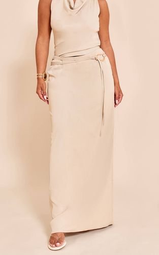 Stone Jupe Maxi À Liens Nouables Et Bordure Dorée Shape | Taille 36 - PrettyLittleThing - Modalova