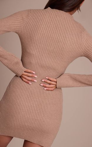 Robe En Maille Côtelée | Taille XS - PrettyLittleThing - Modalova