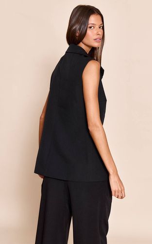 Black Gilet Long Oversize À Détail Boucles | Taille 32 - PrettyLittleThing - Modalova