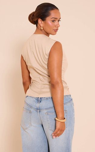 Stone Haut Plissé Tissé Shape À Plis Devant | Taille 36 - PrettyLittleThing - Modalova