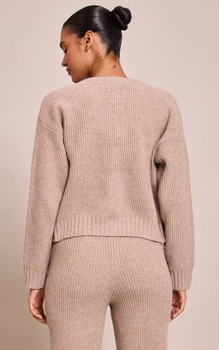 Cardigan Zippé En Maille Côtelée Brossée | Taille XS - PrettyLittleThing - Modalova
