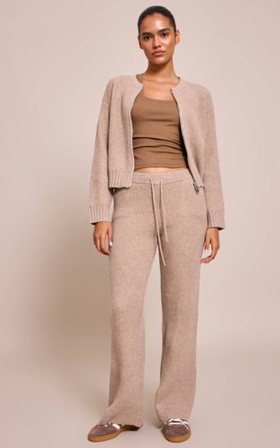 Pantalon En Maille Côtelée Brossée Avec Cordon De Serrage | Taille XS - PrettyLittleThing - Modalova