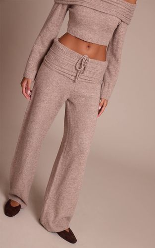 Mocha Pantalon En Maille Côtelée Souple À Taille Repliée | Taille Medium - PrettyLittleThing - Modalova