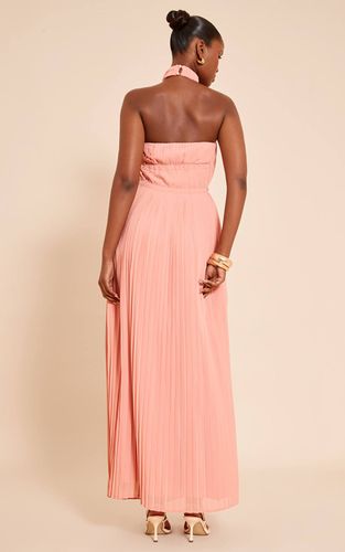 Blush Robe Longue Plissée Sans Manches À Col Montant Effet Spectaculaire | Taille 32 - PrettyLittleThing - Modalova
