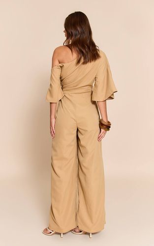 Combinaison-pantalon Tissée Asymétrique À Manche Courte Et Jambe Large | Taille 32 - PrettyLittleThing - Modalova