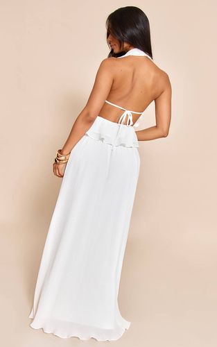 White Jupe Longue Plissée Taille Ajustée Petite | Taille 42 - PrettyLittleThing - Modalova