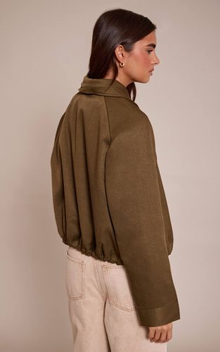 Khaki Veste Bomber Utilitaire À Cordon De Serrage | Taille XS - PrettyLittleThing - Modalova