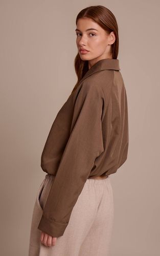 Mocha Veste Bomber Utilitaire À Cordon De Serrage | Taille XS - PrettyLittleThing - Modalova