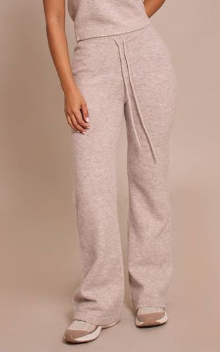 Pantalon Tricoté À Cordon De Serrage Petite | Taille Large - PrettyLittleThing - Modalova
