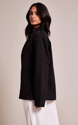Black Blazer Croisé Oversize Boxy Petite | Taille Medium - PrettyLittleThing - Modalova