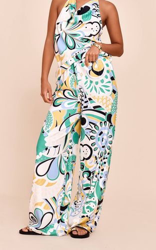 Multi Pantalon Large Fluide Tissé À Rayures | Taille 32 - PrettyLittleThing - Modalova