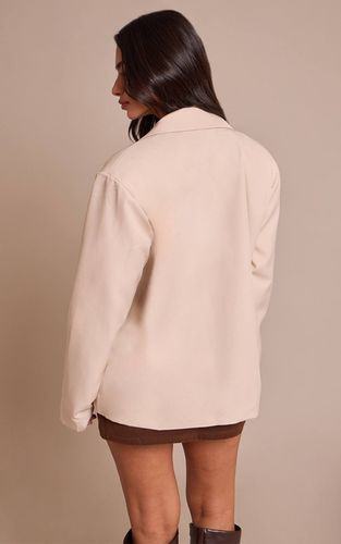Stone Blazer Croisé Oversize Boxy Petite | Taille XS - PrettyLittleThing - Modalova