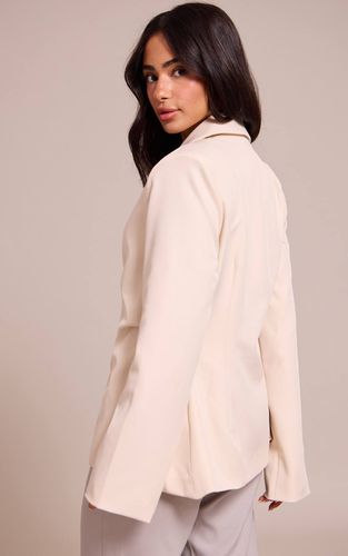 Cream Blazer Cache-cœur Asymétrique Petite | Taille Medium - PrettyLittleThing - Modalova