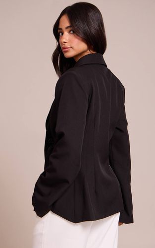 Black Blazer Cache-cœur Asymétrique Petite | Taille Large - PrettyLittleThing - Modalova
