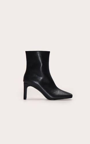 Black Bottines À Talon Bloc Fin Effet Croco En Synthétique | Taille 38 - PrettyLittleThing - Modalova