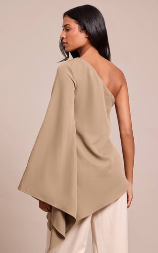 Khaki Haut Long Asymétrique À Manche Évasée En Tissu Tissé Pour Grande Taille | Taille 36 - PrettyLittleThing - Modalova