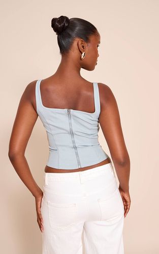 Sky Blue Corset Long À Baleines Avec Ourlet Plongeant | Taille 32 - PrettyLittleThing - Modalova