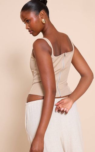 Stone Corset Long À Baleines Avec Ourlet Plongeant | Taille 32 - PrettyLittleThing - Modalova