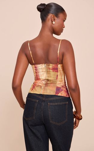 Olive Top Corset Structuré | Taille 34 - PrettyLittleThing - Modalova