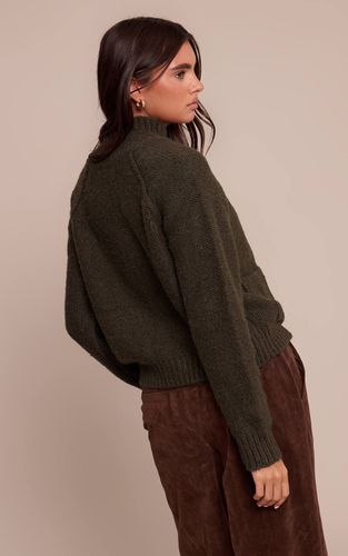 Olive Cardigan En Maille Zippé Avec Détail De Poches | Taille XS - PrettyLittleThing - Modalova