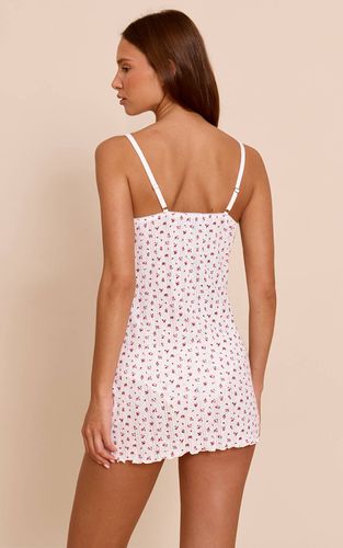 White Robe De Pyjama Mini Pointelle Imprimé Cœurs | Taille XS - PrettyLittleThing - Modalova