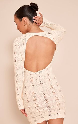 Stone Robe Mini Dos Nu À Manches Longues | Taille XS - PrettyLittleThing - Modalova