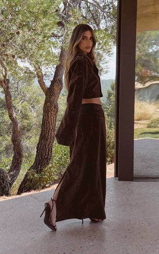 Brown Jupe Longue Co-ord Structurée En Synthétique | Taille 32 - PrettyLittleThing - Modalova