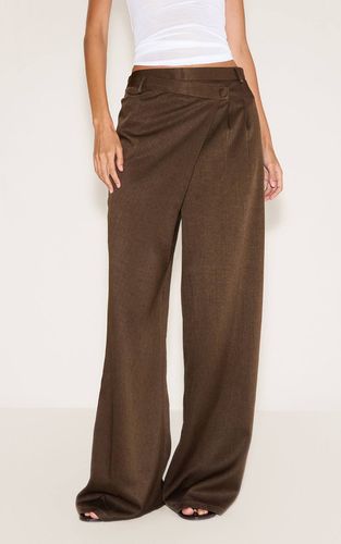 Khaki Pantalon Tissé À Nouer Sur Le Devant | Taille 32 - PrettyLittleThing - Modalova