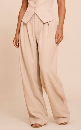 Stone Pantalon Large Taille Haute Ajusté Petite | Taille 34 - PrettyLittleThing - Modalova