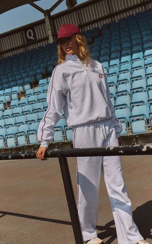 Ash Grey Joggers Resserrés Avec Passepoil Contrasté Plt | Taille XL - PrettyLittleThing - Modalova