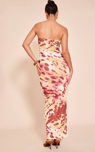 Multi Robe Longue Bandeau Imprimé Abstrait Pelure D'oignon | Taille 36 - PrettyLittleThing - Modalova