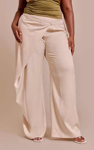 Stone Pantalon Grande Taille Tissé À Devant Croisé | Taille 46 - PrettyLittleThing - Modalova