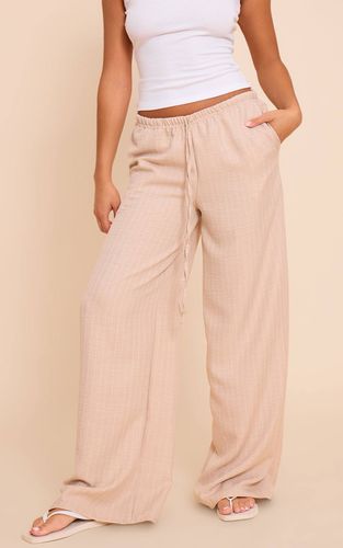 Pantalon Léger À Rayures Tissées Avec Cordon De Serrage | Taille 32 - PrettyLittleThing - Modalova