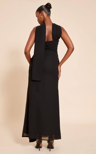 Black Robe Longue Bandeau À Détail Drapé | Taille 42 - PrettyLittleThing - Modalova