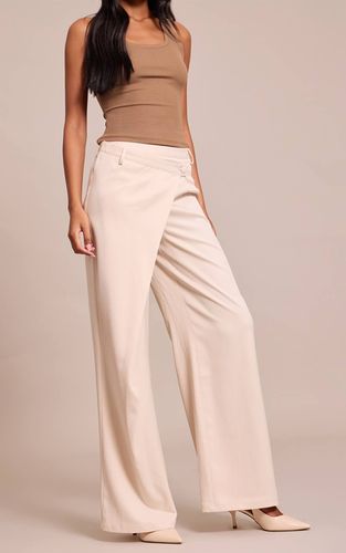 Stone Pantalon Tall Tissé À Devant Croisé | Taille 32 - PrettyLittleThing - Modalova