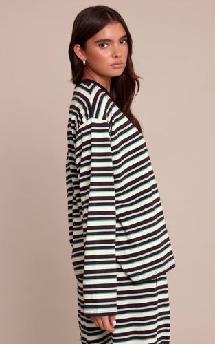 Black Haut À Manches Longues Rayé Ensemble Coordonné | Taille 36 - PrettyLittleThing - Modalova