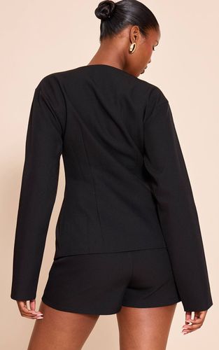 Black Ensemble Blazer Asymétrique Cintré À La Taille Ajusté | Taille 42 - PrettyLittleThing - Modalova