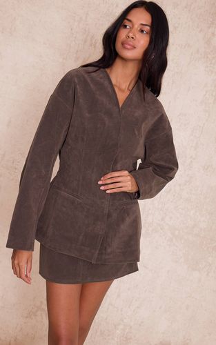 Khaki Ensemble Coordonné Jupe Mini En Daim | Taille 42 - PrettyLittleThing - Modalova