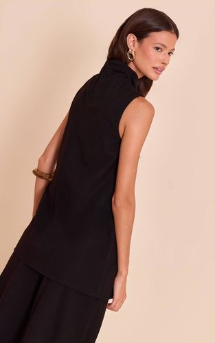 Black Haut Sans Manches Ajusté À Col Montant | Taille 32 - PrettyLittleThing - Modalova