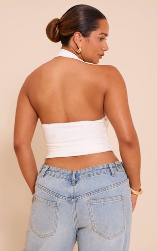 White Haut Shape Slinky À Col Licou | Taille 48 - PrettyLittleThing - Modalova