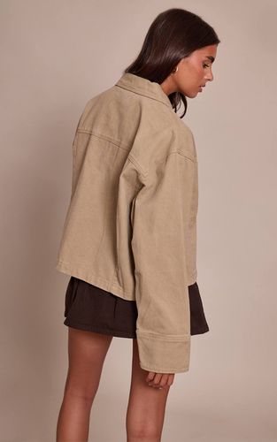 Stone Veste En Jean À Fermeture Éclair | Taille 42 - PrettyLittleThing - Modalova