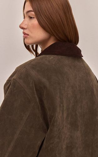 Khaki Veste Col Contrasté En Synthétique | Taille XS - PrettyLittleThing - Modalova