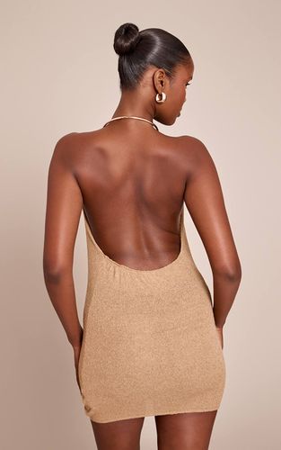 Robe Mini Tricotée Avec Détail De Manchettes Dorées | Taille XS - PrettyLittleThing - Modalova