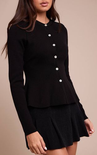 Black Mini-jupe Plissée En Maille Douce | Taille XS - PrettyLittleThing - Modalova
