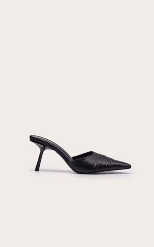 Black Mule À Talon Kick En Synthétique | Taille 36 - PrettyLittleThing - Modalova