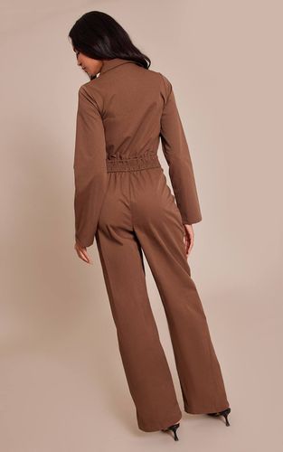Khaki Combinaison Utilitaire À Manches Longues | Taille 36 - PrettyLittleThing - Modalova